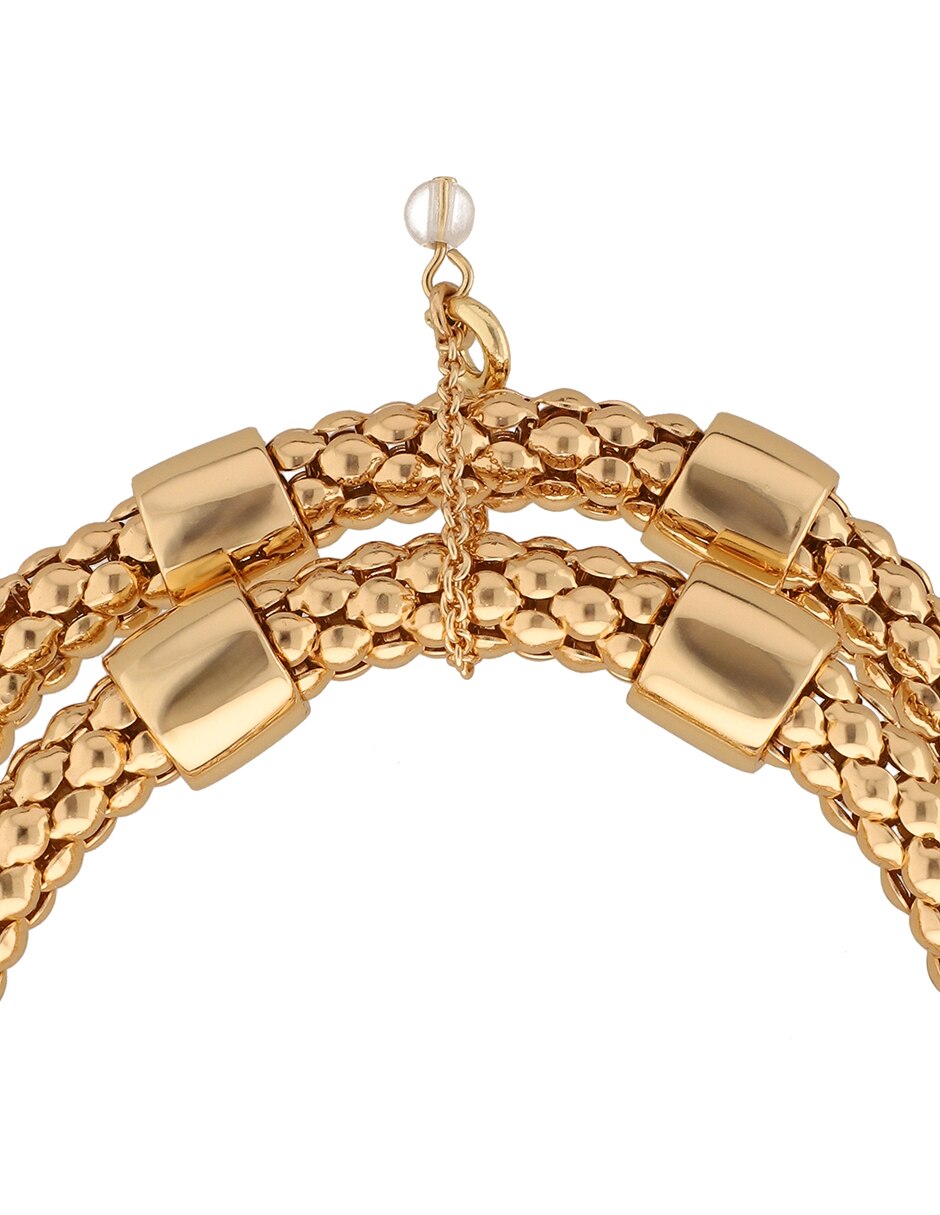 Multi-pulsera Gold Textures acabado brillante 2