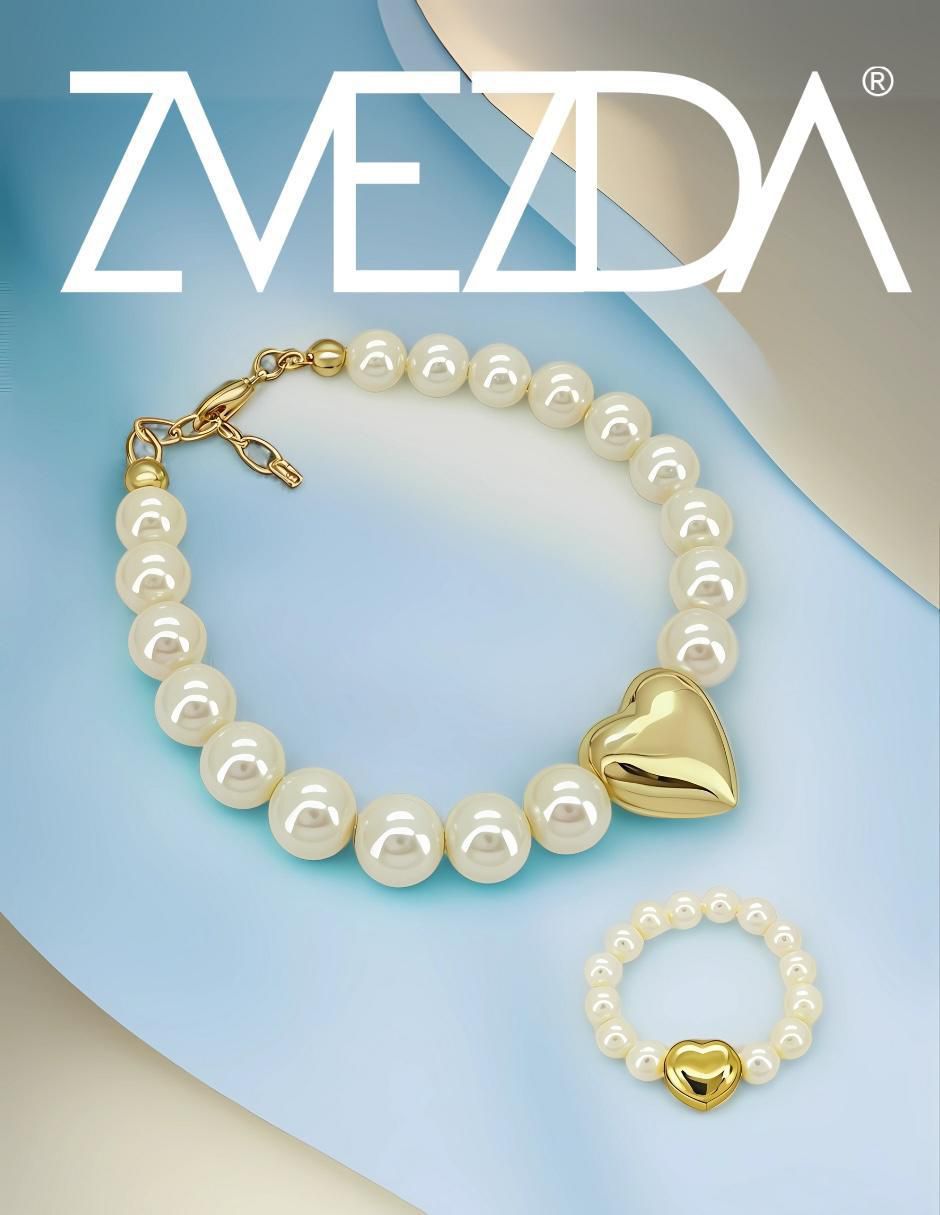 Anillo y pulsera de corazón Éclair 18 k cristal 5