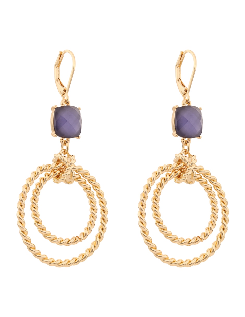 Aretes con acabado pavé cristal 2