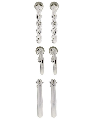 Set de aretes con acabado texturizado cristal