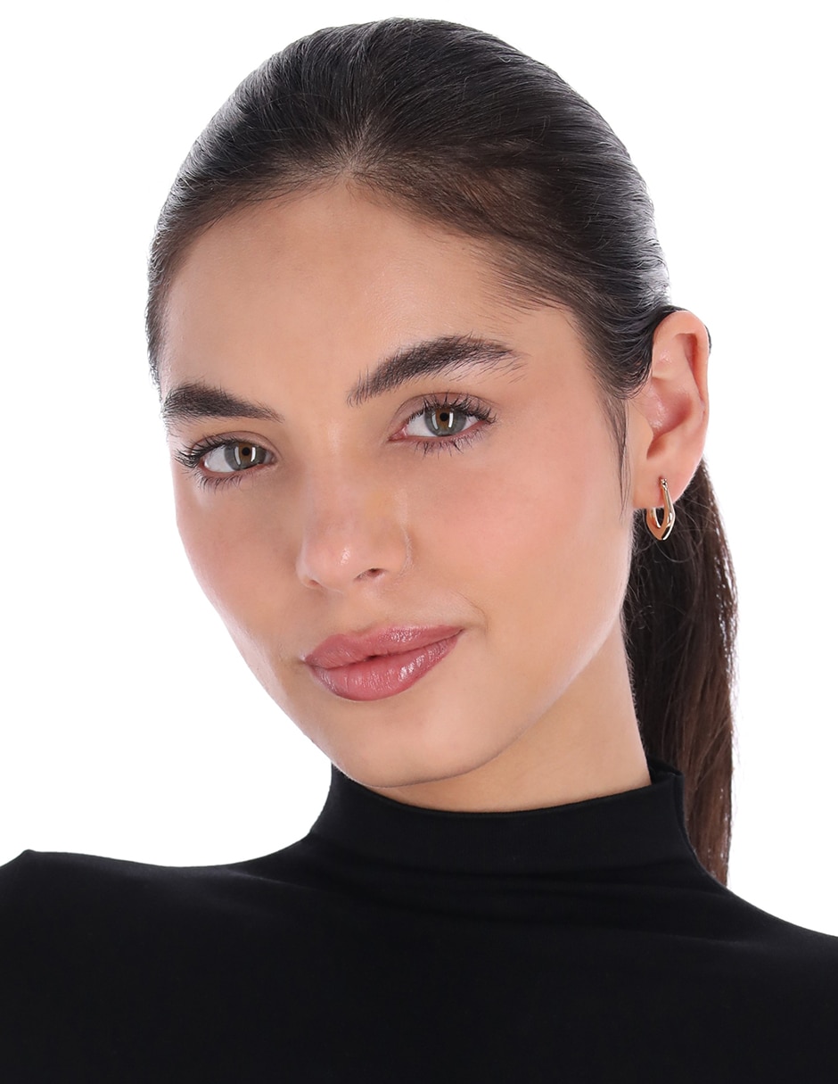 Set de aretes con acabado texturizado cristal 3