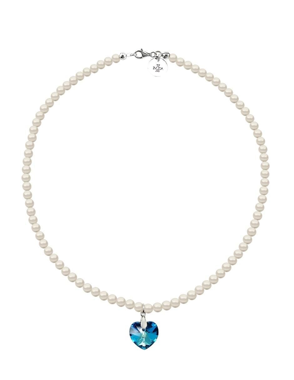 Collar y pulsera de corazón Éclair de plata p 925 cristal 4