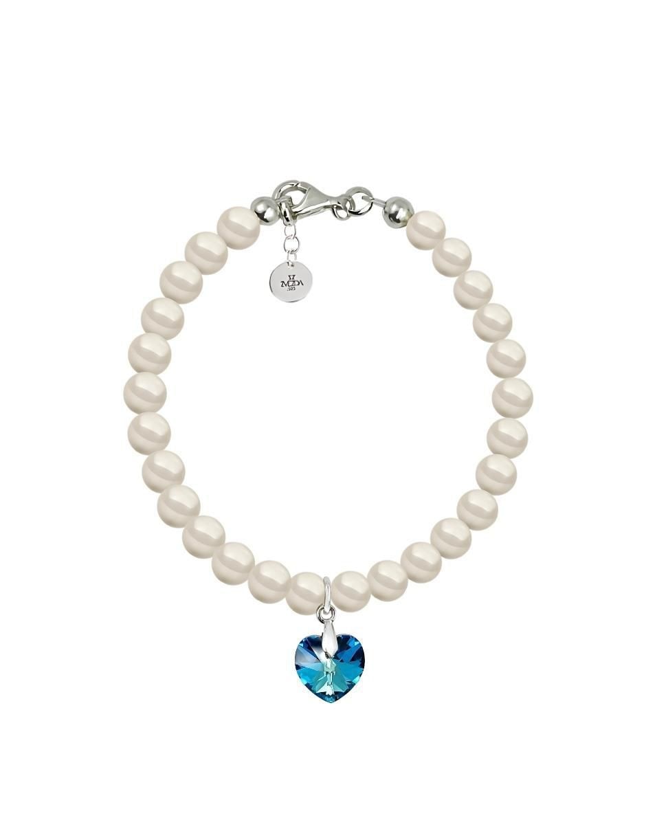 Collar y pulsera de corazón Éclair de plata p 925 cristal 5