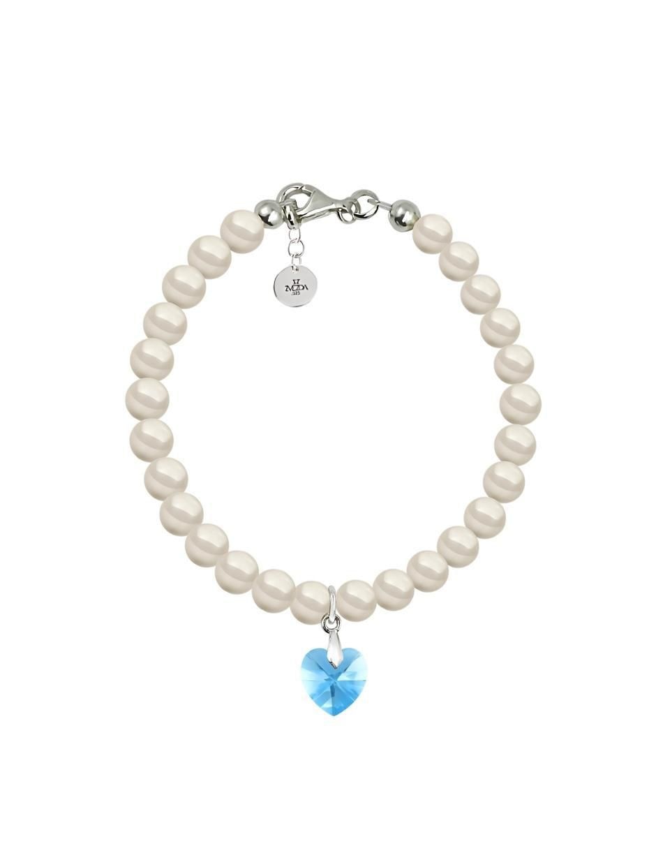 Collar y pulsera de corazón Éclair de plata p 925 cristal 5