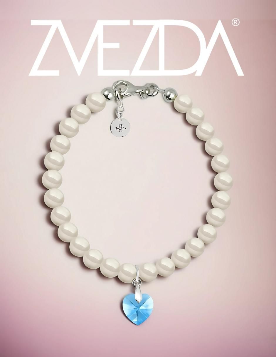 Collar y pulsera de corazón Éclair de plata p 925 cristal 6