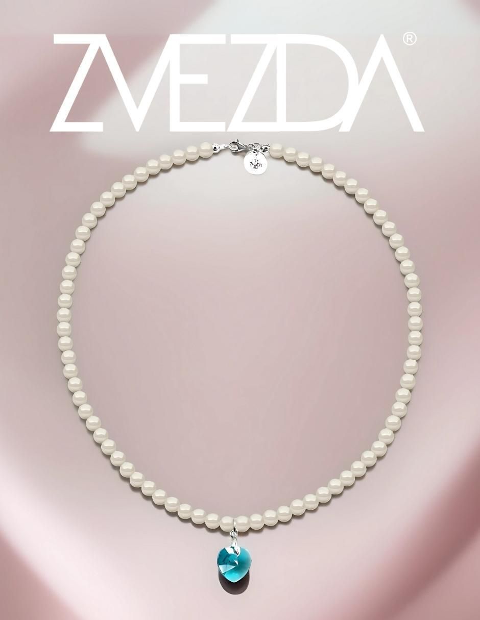 Collar y pulsera de corazón Éclair de plata p 925 cristal 3