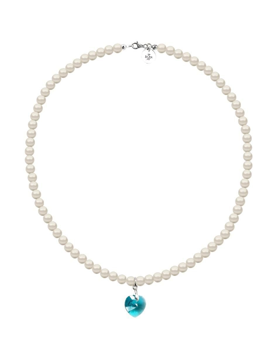 Collar y pulsera de corazón Éclair de plata p 925 cristal 4