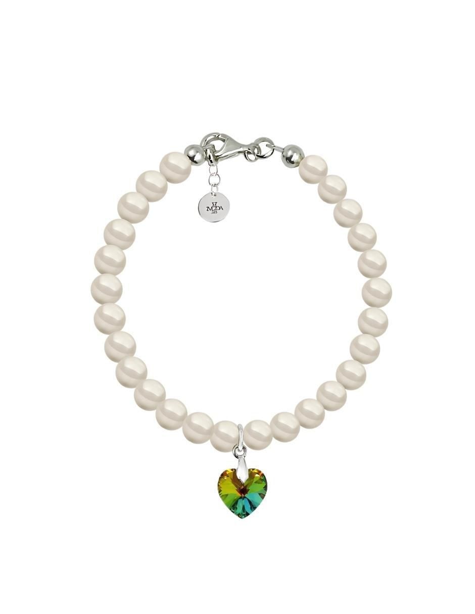 Collar y pulsera de corazón Éclair de plata p 925 cristal 5