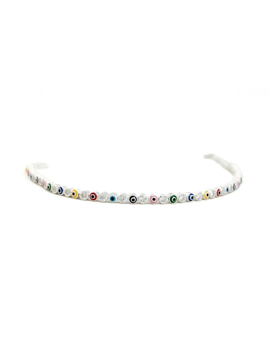 Pulsera de plata con zirconia P 925 Otras Manos acabado brillante