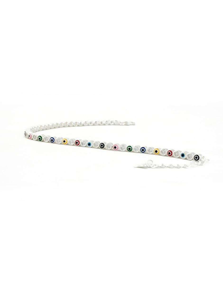 Pulsera de plata con zirconia P 925 Otras Manos acabado brillante