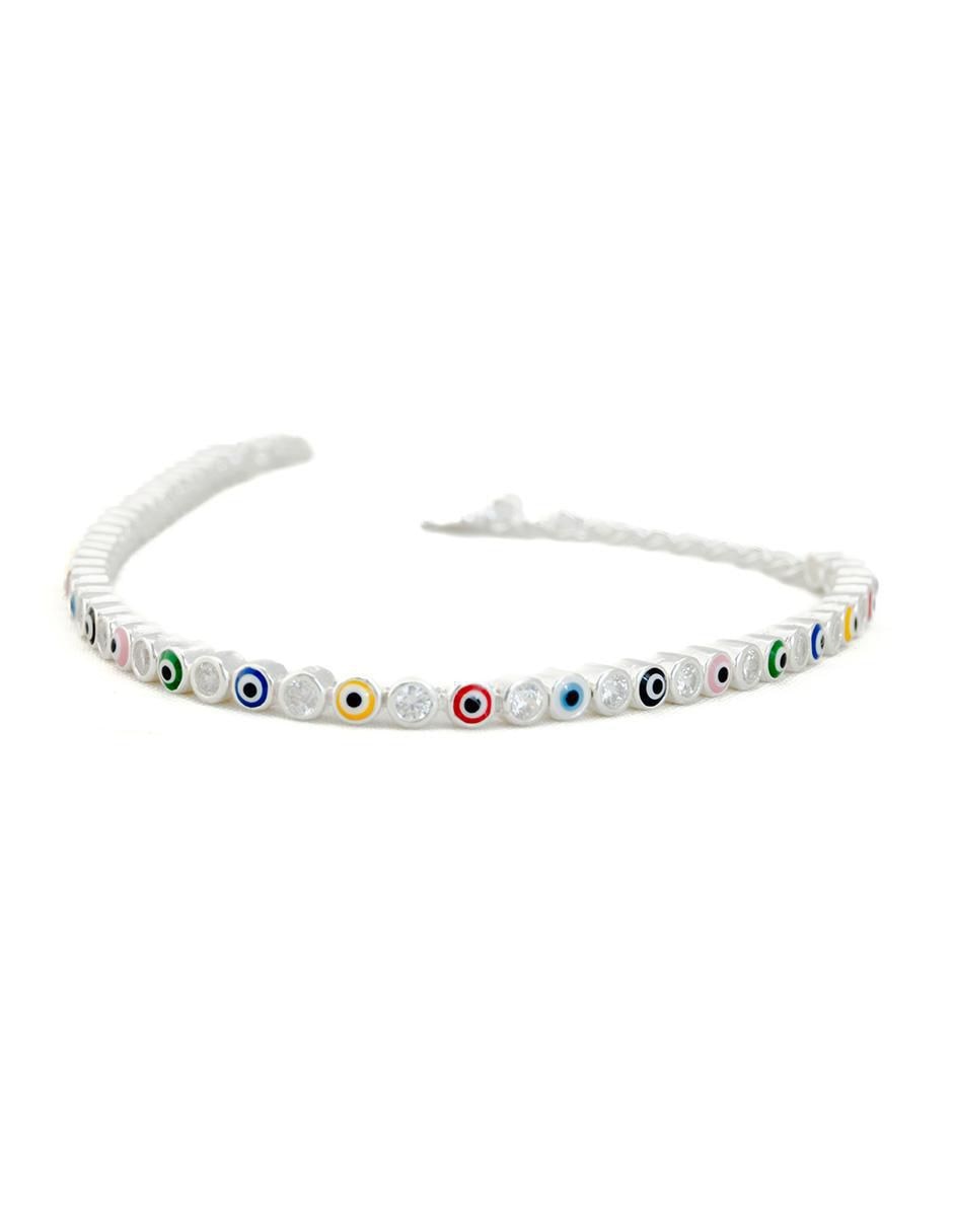Pulsera de plata con zirconia P 925 Otras Manos acabado brillante