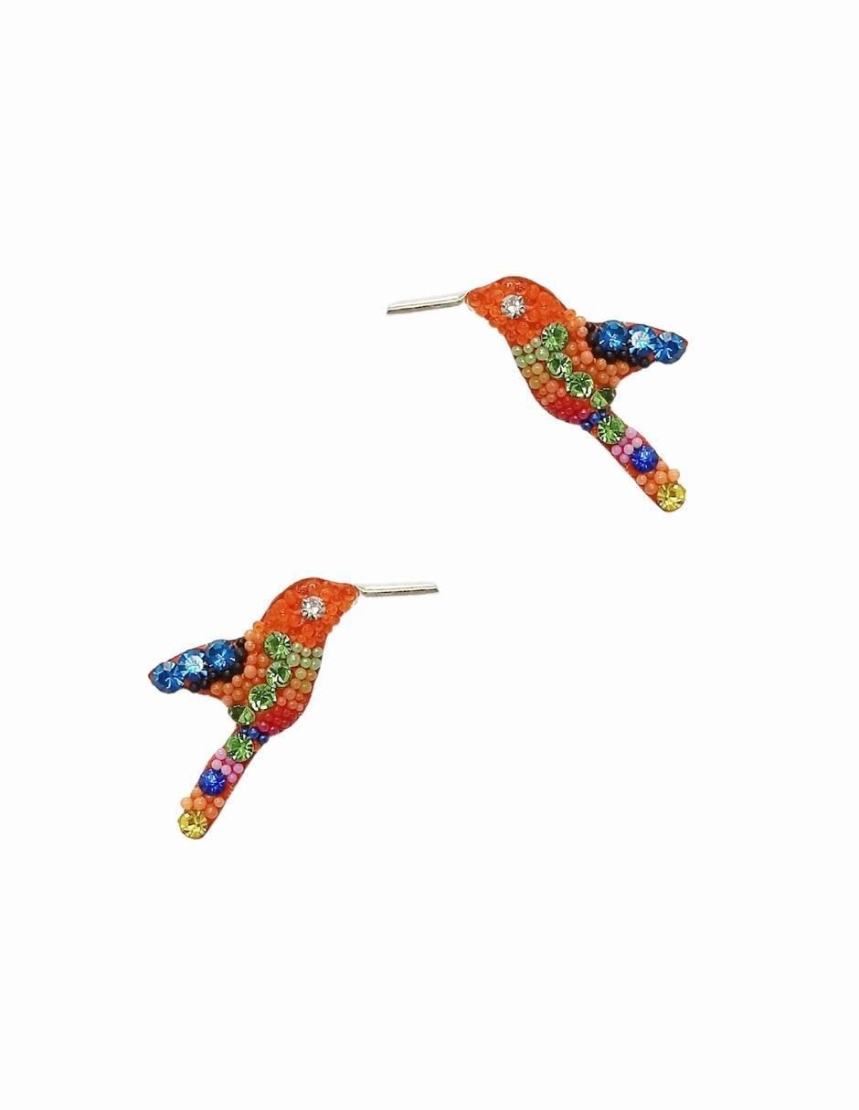 Aretes y collar de colibrí Élan de plata P925 cristal 4