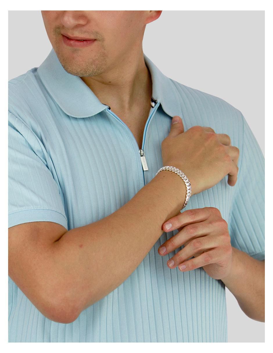 Brazalete de plata p 925 con acabado liso 3