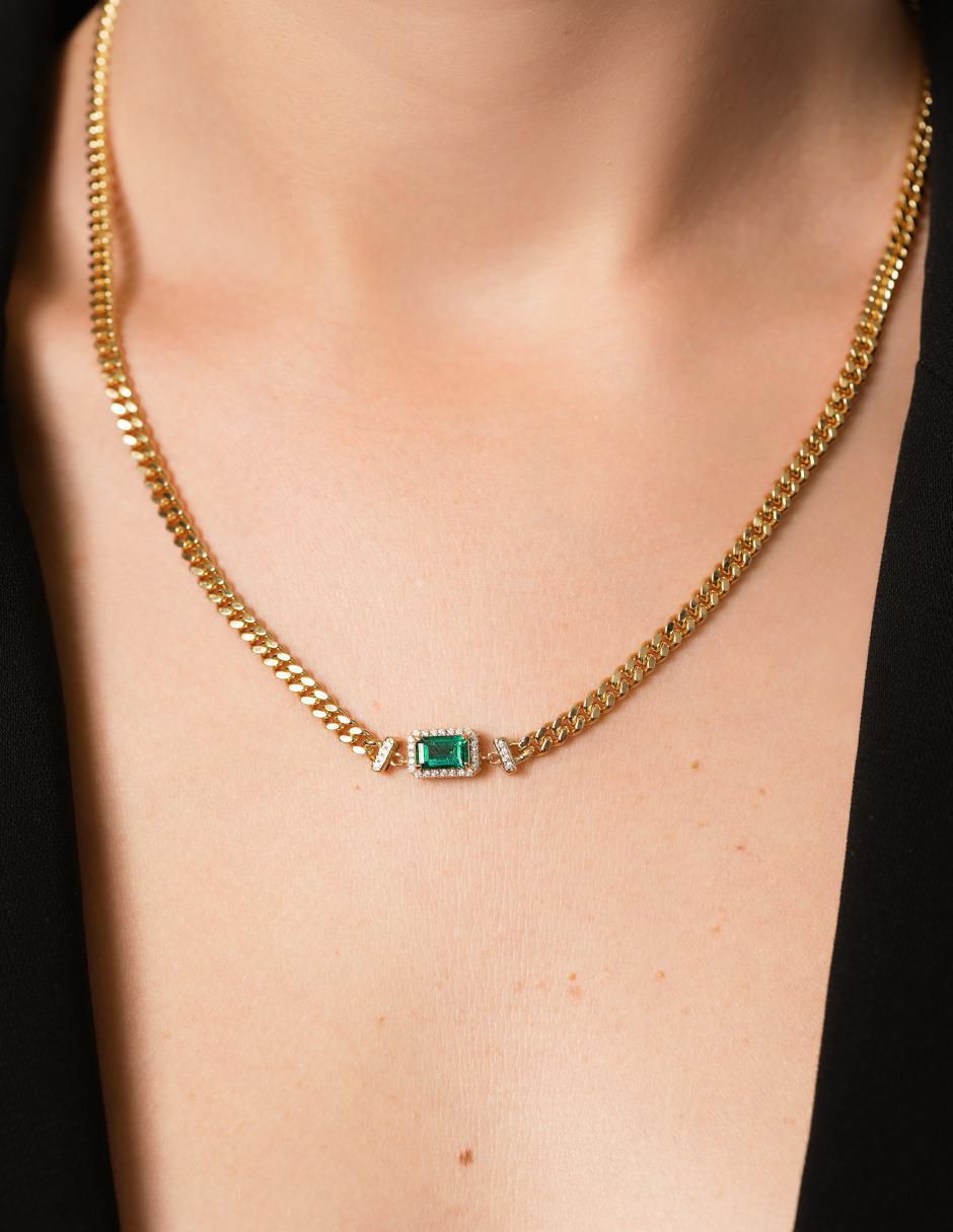 Collar rectangular de plata P 925 3