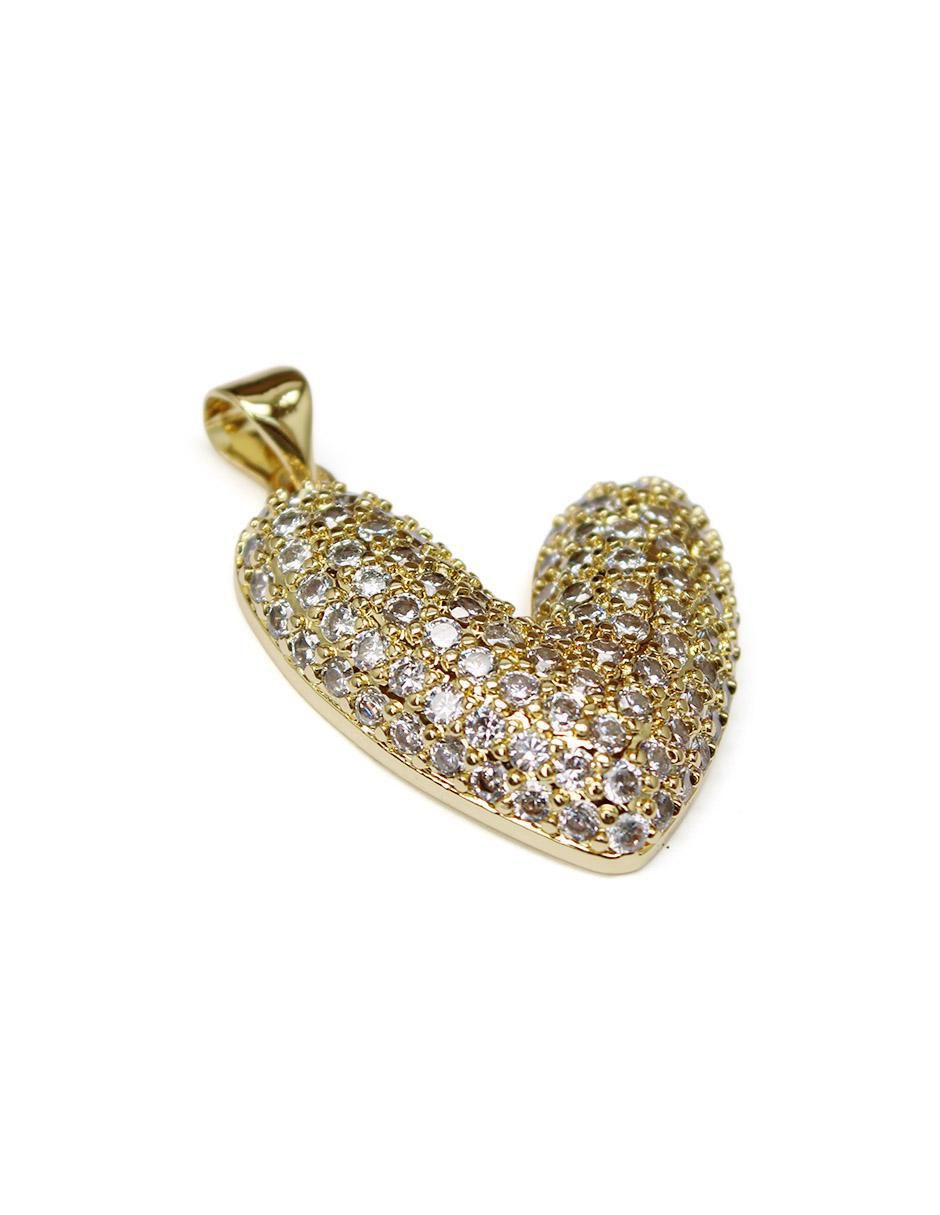 Collar con dije corazón de oro laminado 10 K 4