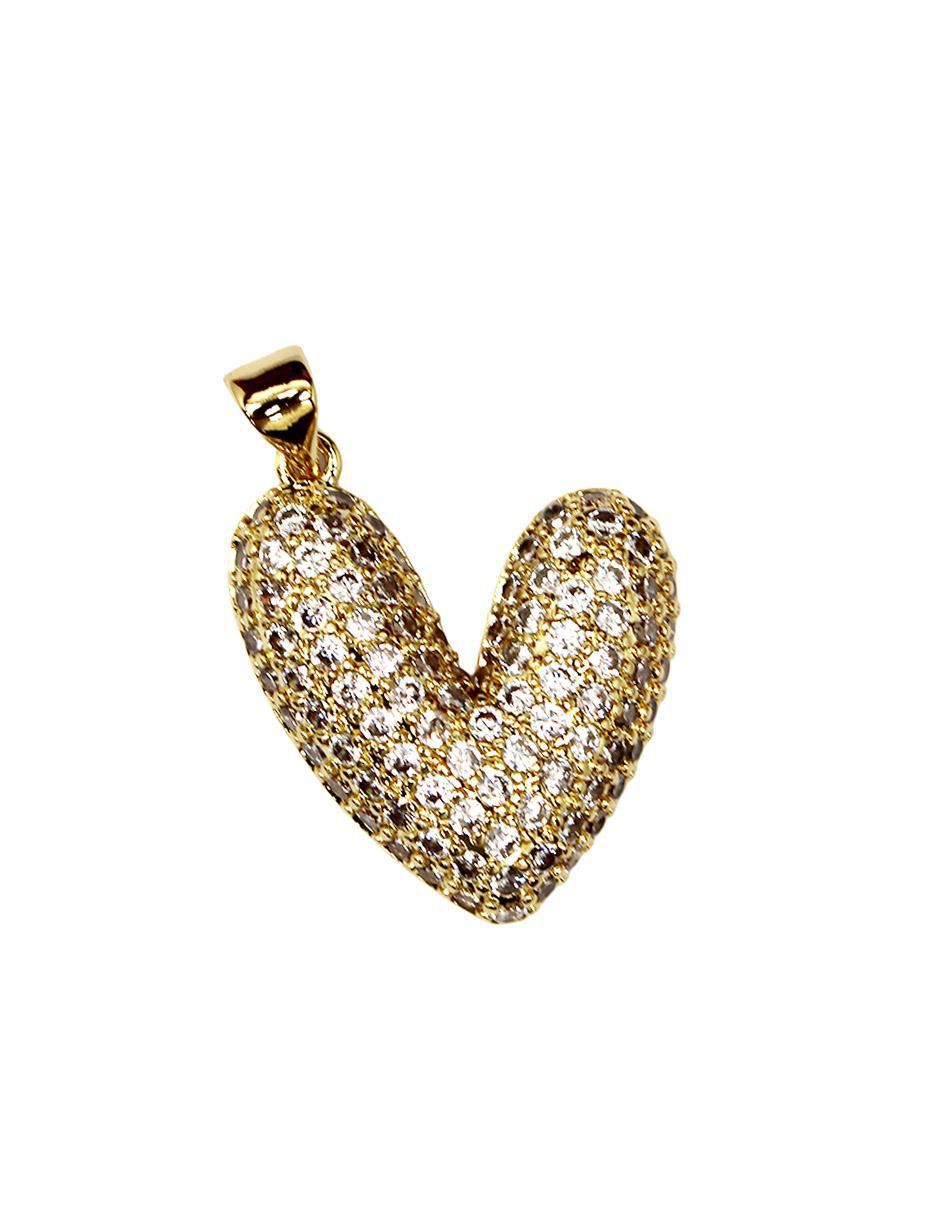 Collar con dije corazón de oro laminado 10 K 5