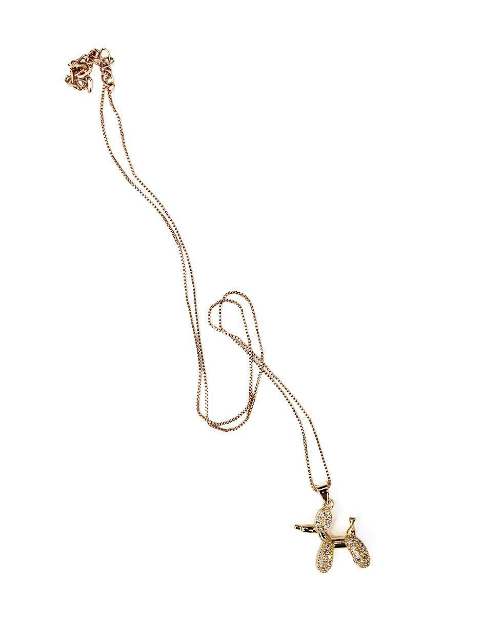 Collar con dije perro de oro laminado 10 K 7