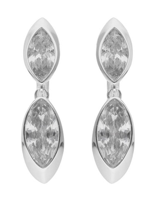 Aretes de gota con acabado pulido