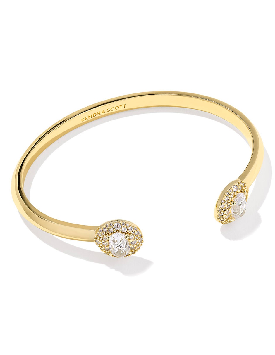 Pulsera con zirconia 14 k con acabado baño de oro