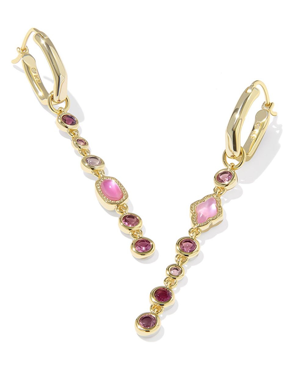 Aretes largo Elisa Abbie con acabado baño de oro 14 K perla Aretes largo Elisa Abbie con acabado baño de oro 14 K perla