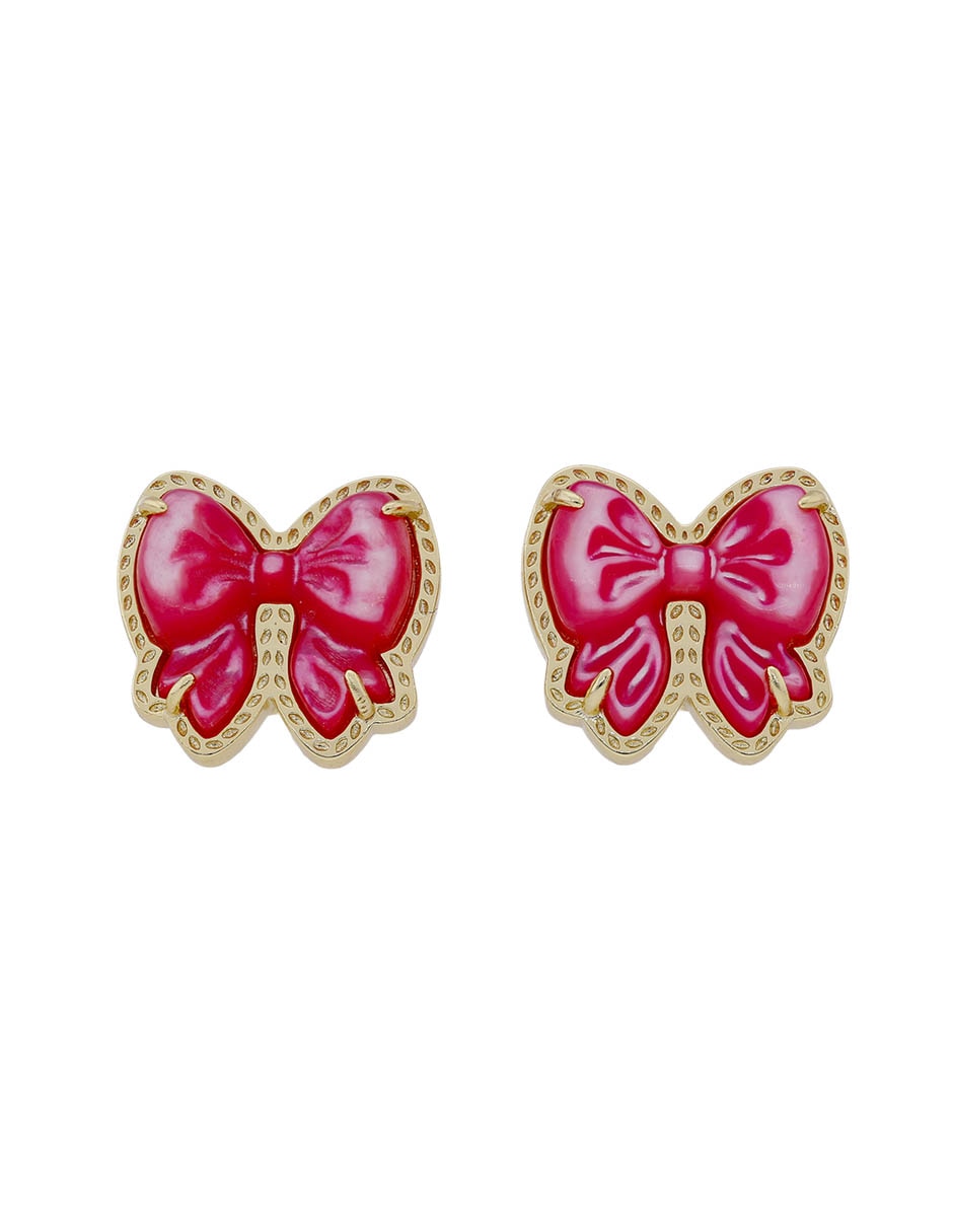Aretes cortos de moño Kendra Scott con acabado brillante zirconia