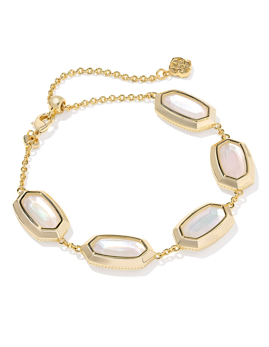 Pulsera de oro 14 k con acabado pavé