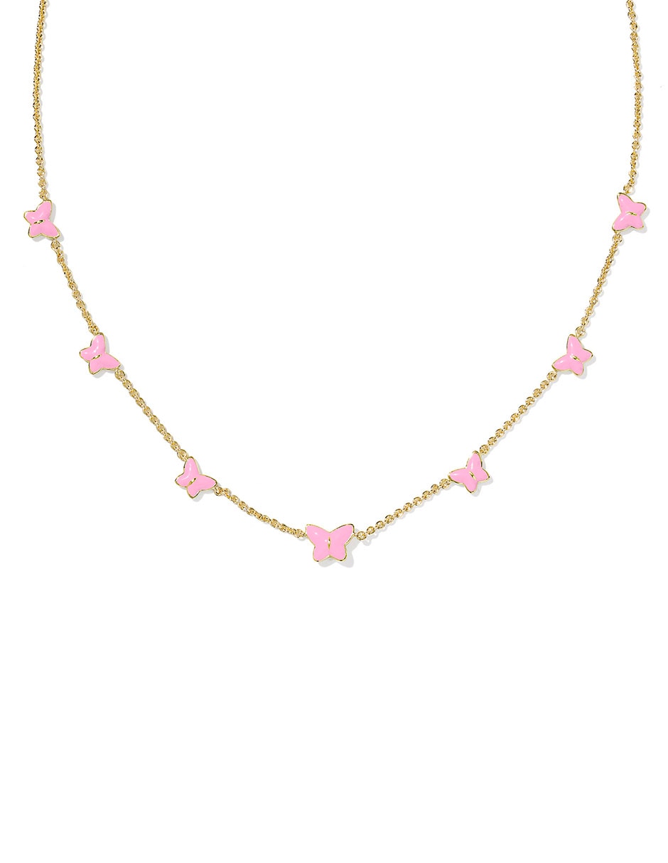 Collar de mariposa Kendra Scott Lilia de baño de oro 14 K