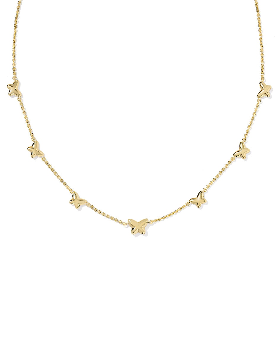Collar de mariposa Kendra Scott Lilia de baño de oro 14 K