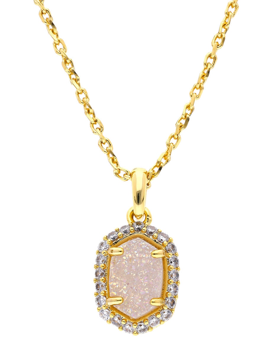 Collar de hexágono baño de oro 14 K Collar de hexágono baño de oro 14 K