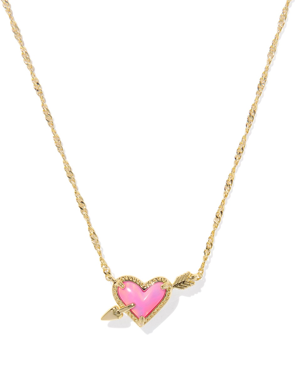 Collar de corazón baño de oro 14 K Collar de corazón baño de oro 14 K