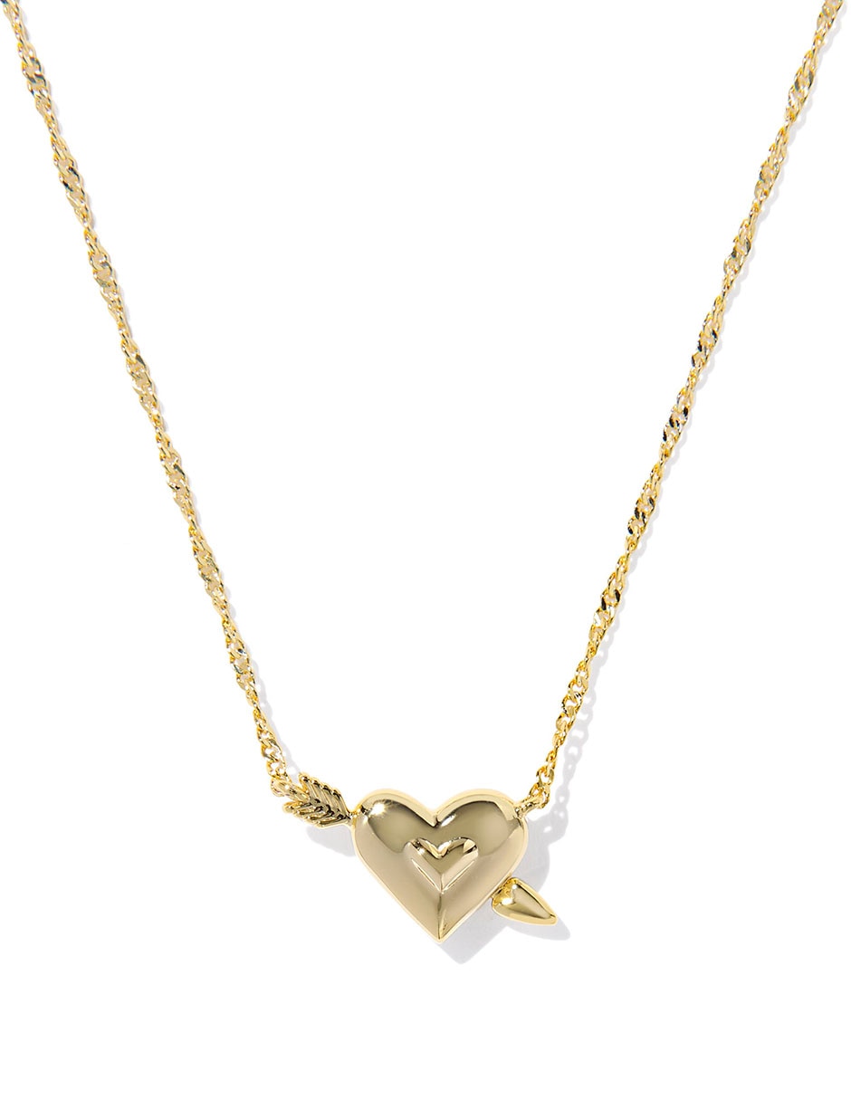 Collar de corazón Kendra Scott baño de oro 14 K