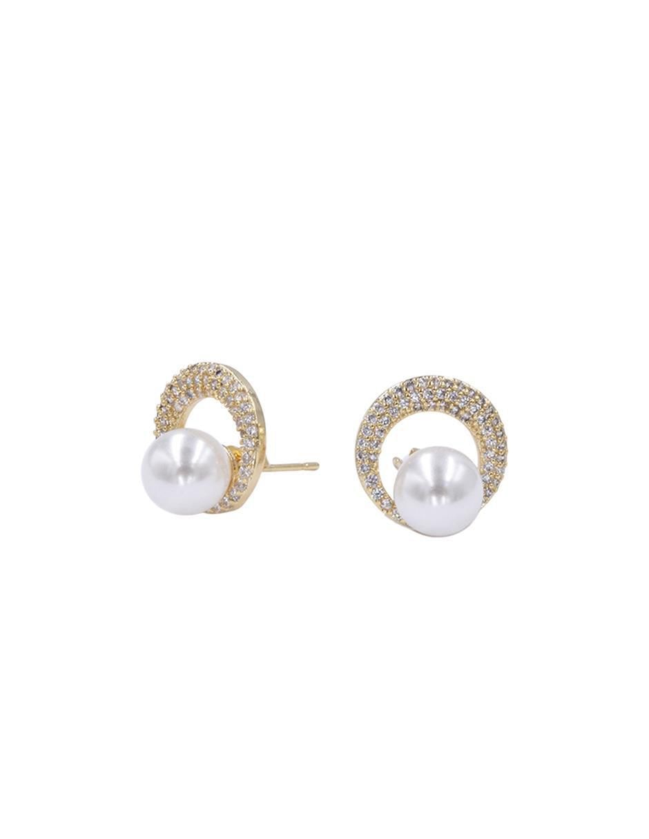 Aretes y collar de esfera perla
