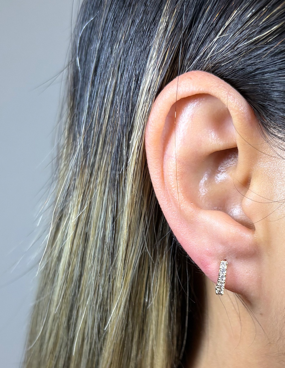 Piercing Golden Circonias con acabado baño de oro 14 K 3