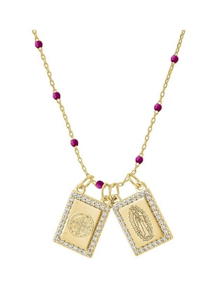 Collar San Benito Religiosos baño de oro 14 k Collar San Benito Religiosos baño de oro 14 k