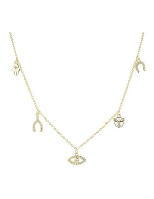 Collar Protección baño de oro 14 k