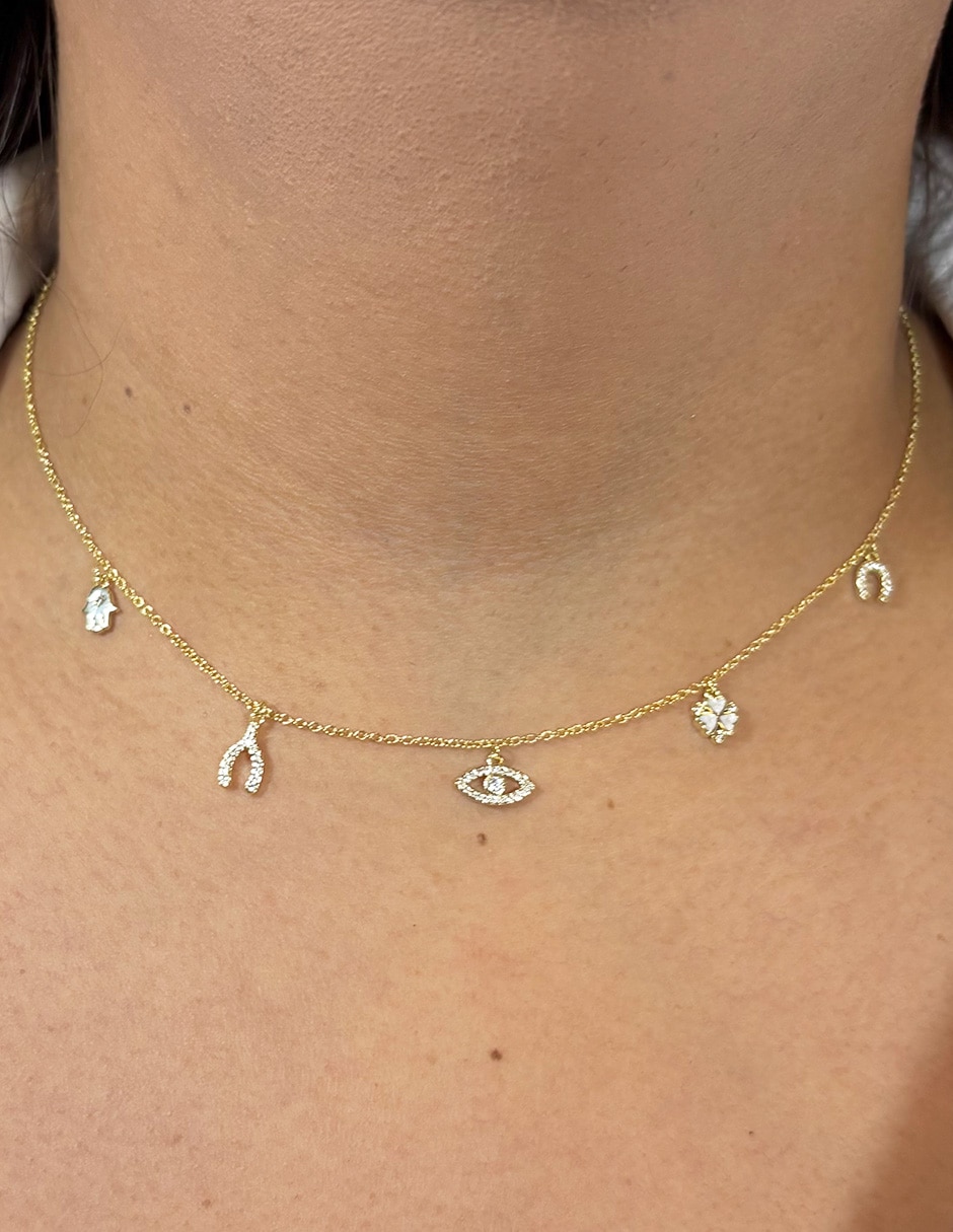 Collar  Protección baño de oro 14 k 3