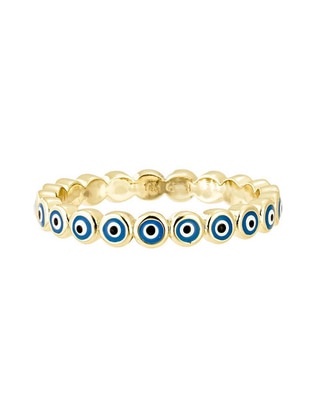 Anillo de ojo Protección 14 k baño de oro
