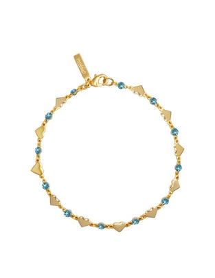 Pulsera con cristal Chatón Turquesa acabado pulido Pulsera con cristal Chatón Turquesa acabado pulido