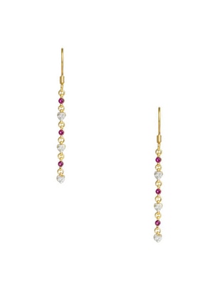 Aretes de corazón con acabado pulido zirconia 1