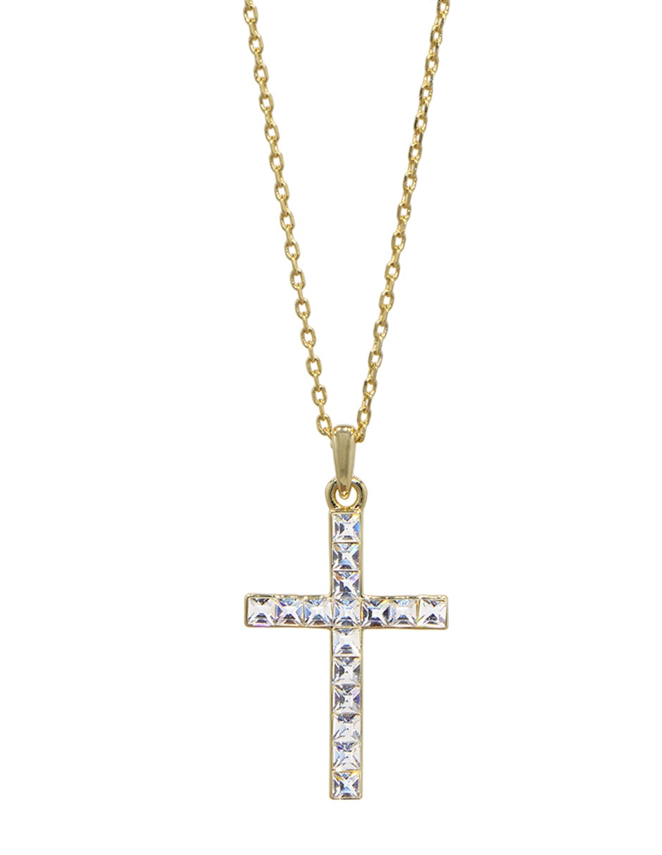 Collar con dije de cruz artre square