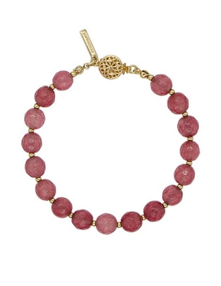 Pulsera con cuarzo Ruby Quartz acabado martillado Pulsera con cuarzo Ruby Quartz acabado martillado