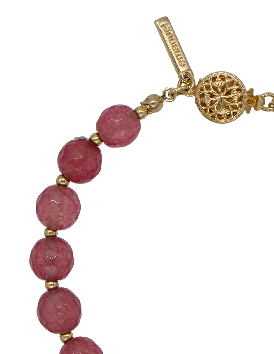 Pulsera con cuarzo Ruby Quartz acabado martillado 2