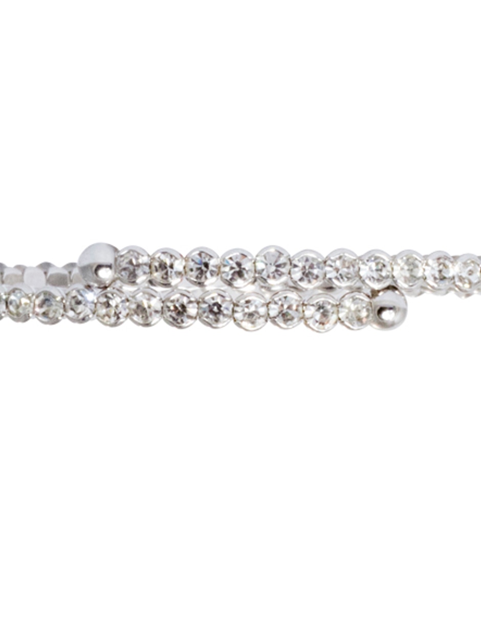 Pulsera con zirconia cup chain con acabado baño rodio Pulsera con zirconia cup chain con acabado baño rodio
