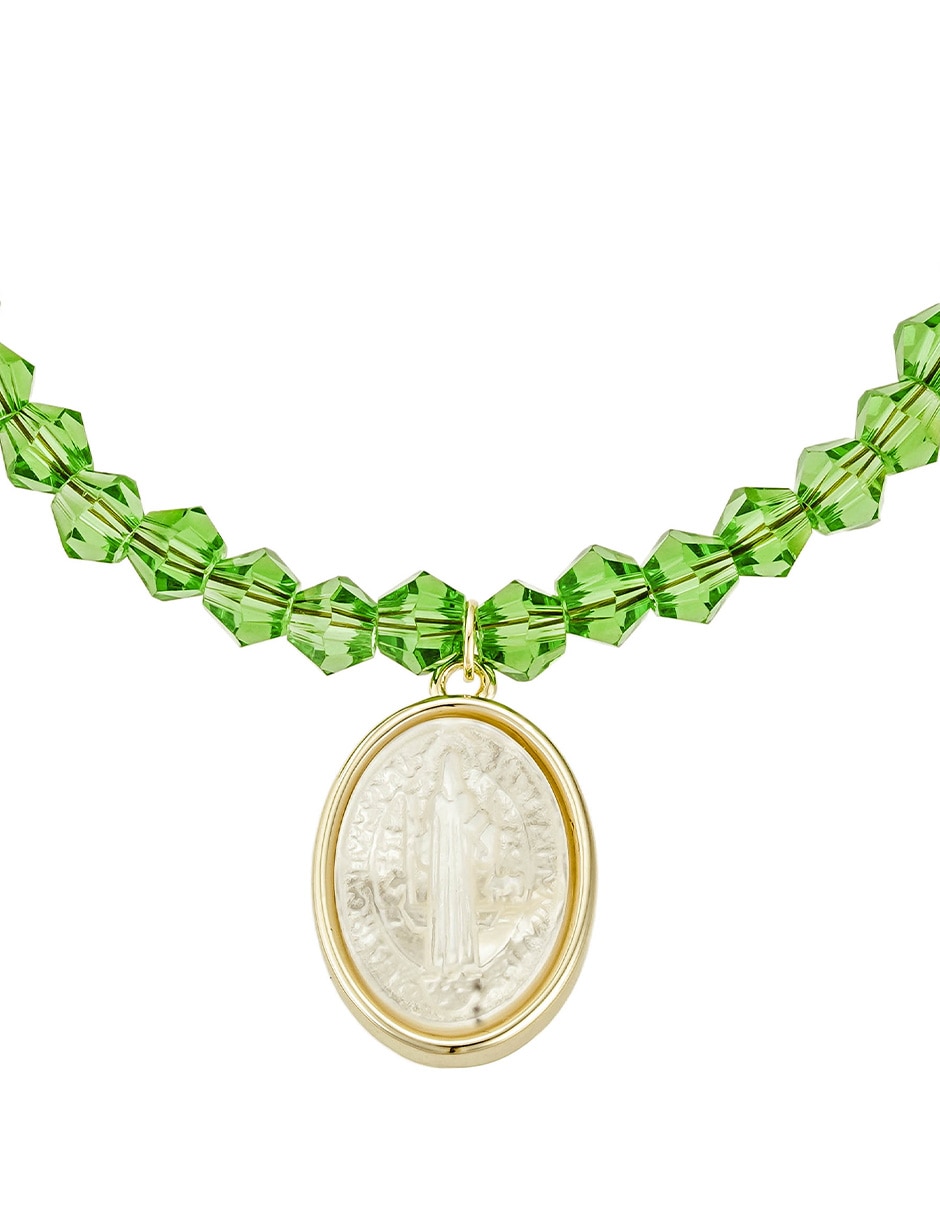 Pulsera 14 k Religiosos Baño de oro 2