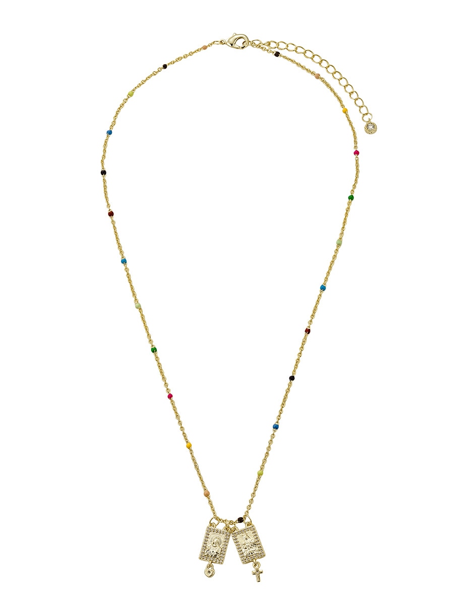 Collar  Religiosos de baño de oro 14 K 2