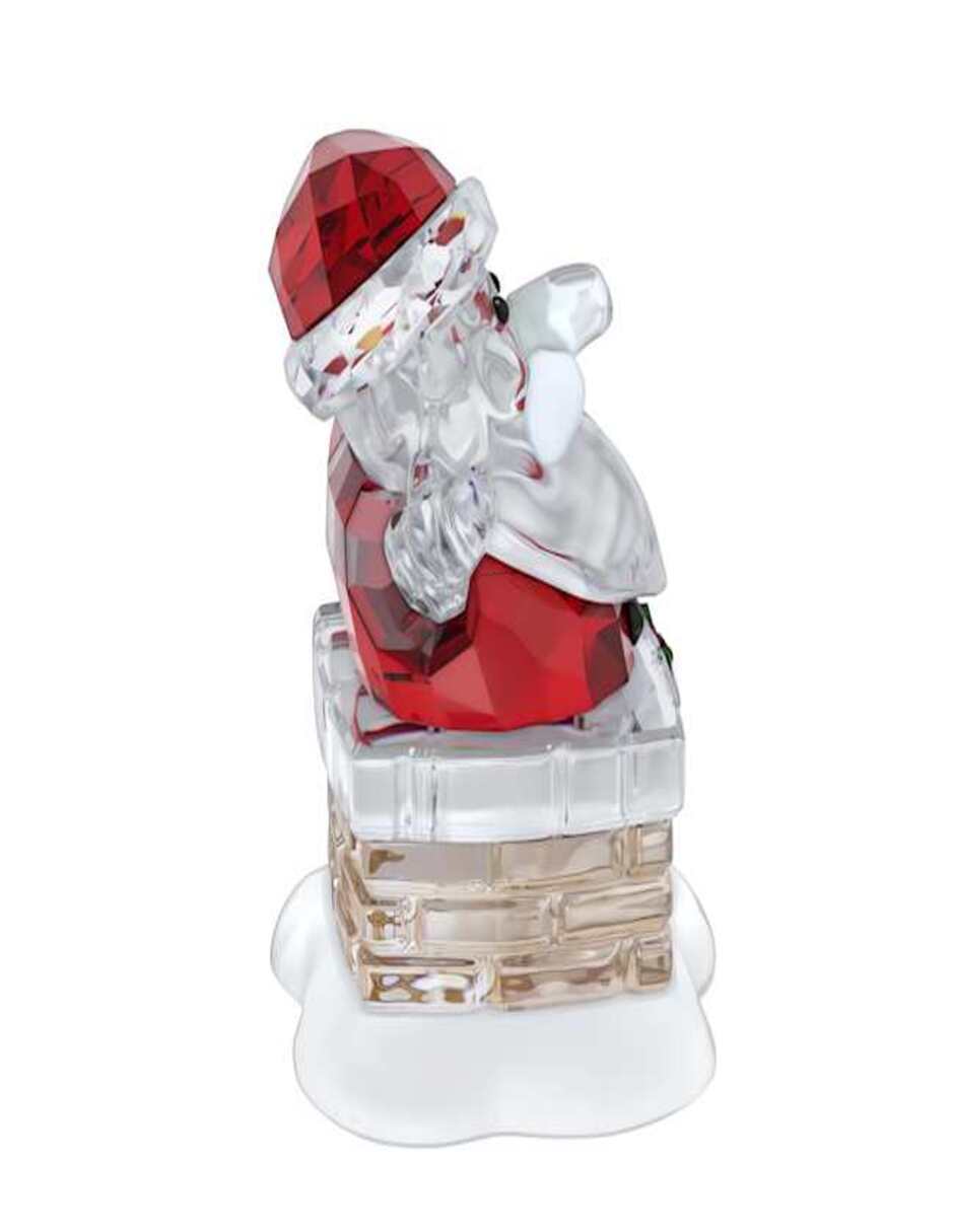 Figura decorativa navideña de Santa Claus Holiday Cheers de cristal y metal Figura decorativa navideña de Santa Claus Holiday Cheers de cristal y metal