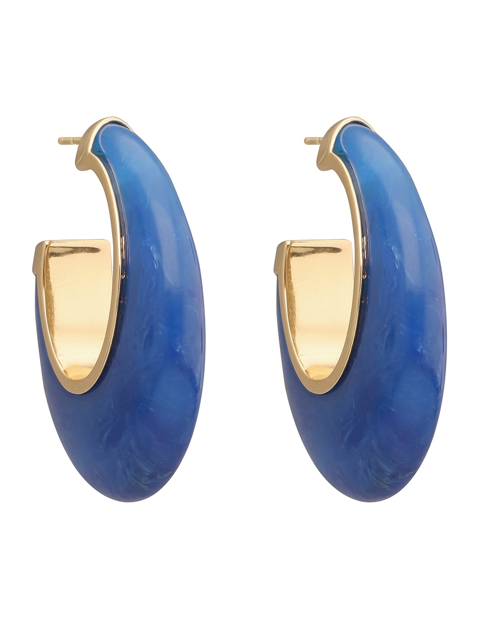 Aretes circulares con acabado esmaltado 2