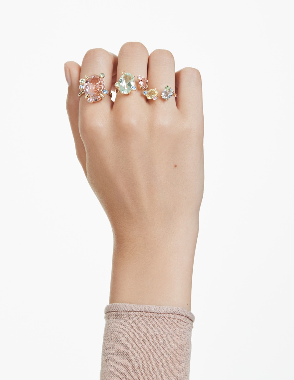 Anillo "de (si aplica)" irregular swarovski gema no aplica sin kilataje "de" metal swarovski brillante