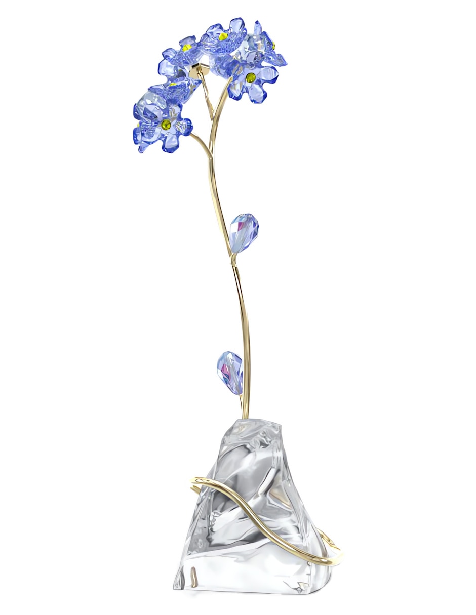 Figura decorativa de flor swarovski florere de cristal y metal