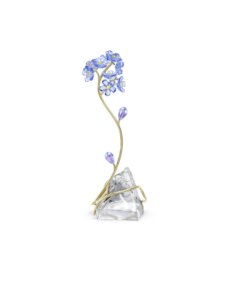 Figura decorativa de flor swarovski florere de cristal y metal